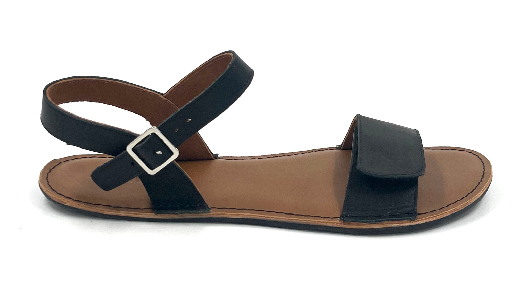 Barefoot Leather Sandals for Women "Ibis" (black)