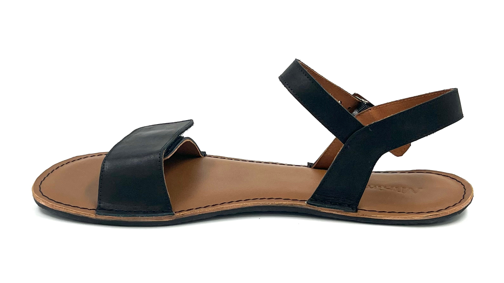 Barefoot Leather Sandals for Women "Ibis" (black)