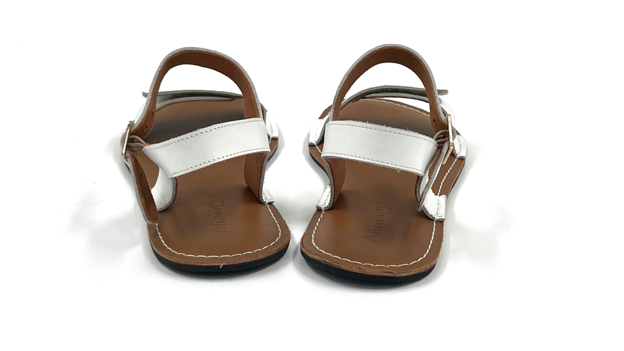 Barefoot Leather Sandals for Women "Ibis" (white)