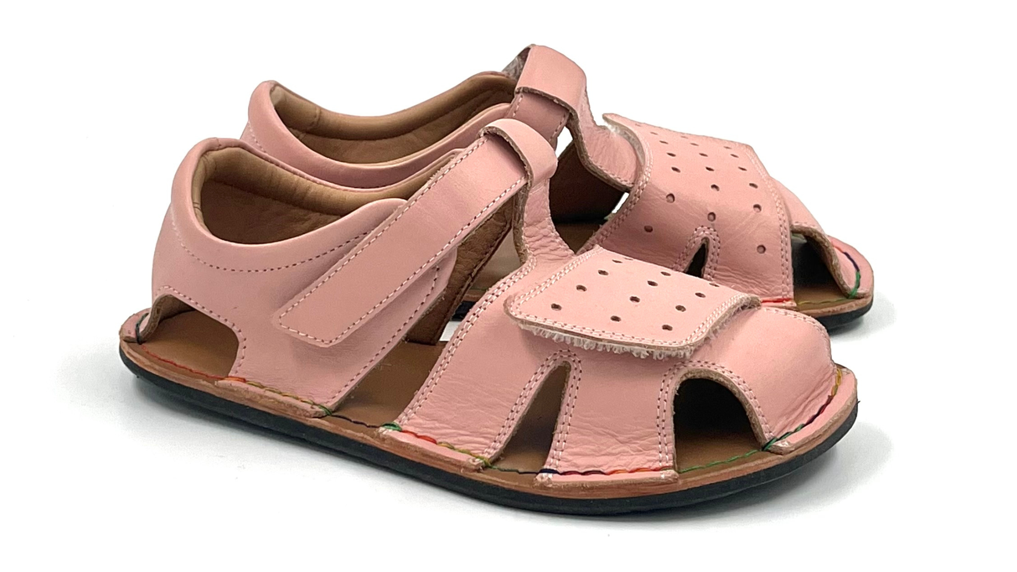 Barefoot Leather Sandals for Kids "Sanderling"  (pink)