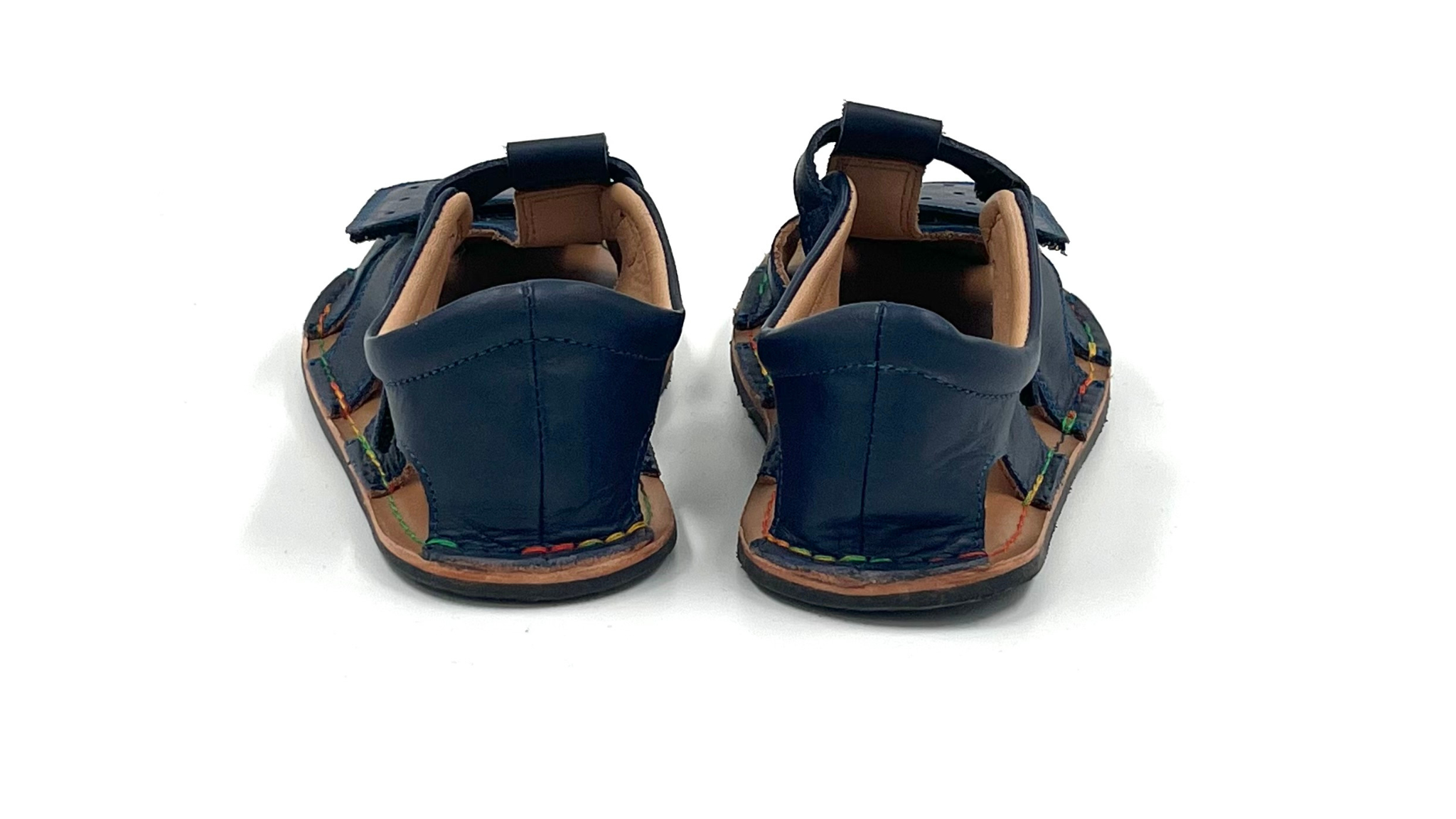 Barefoot Leather Sandals for Kids "Sanderling" (navy)