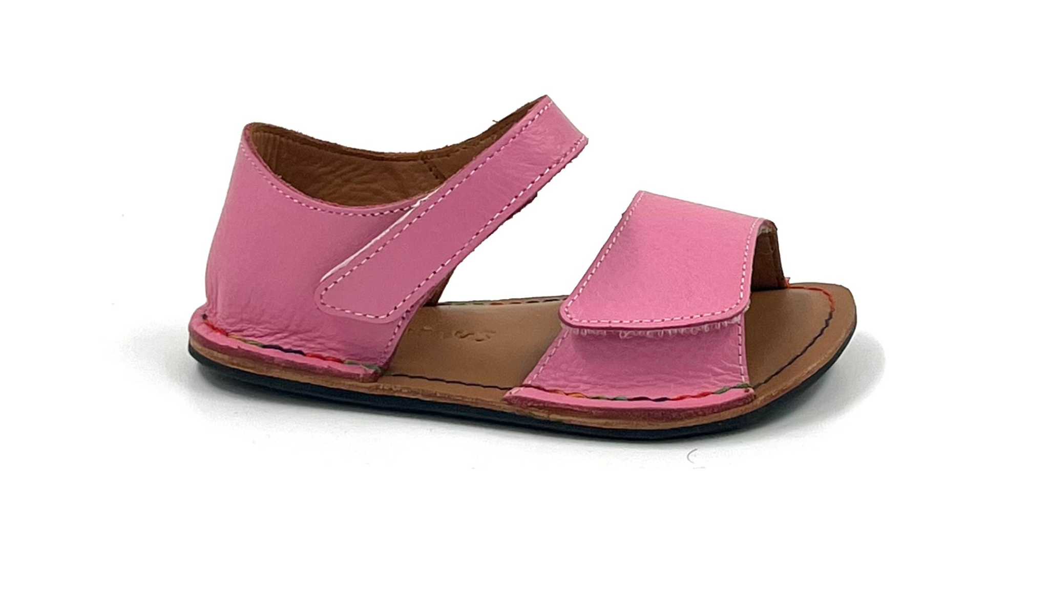 Barefoot Leather Sandals for Kids "Sparrow" (bright pink)