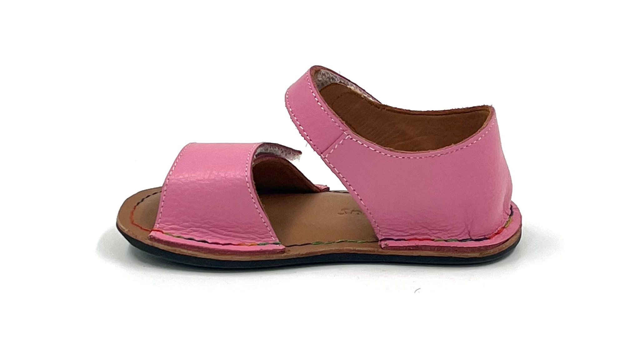 Barefoot Leather Sandals for Kids "Sparrow" (bright pink)