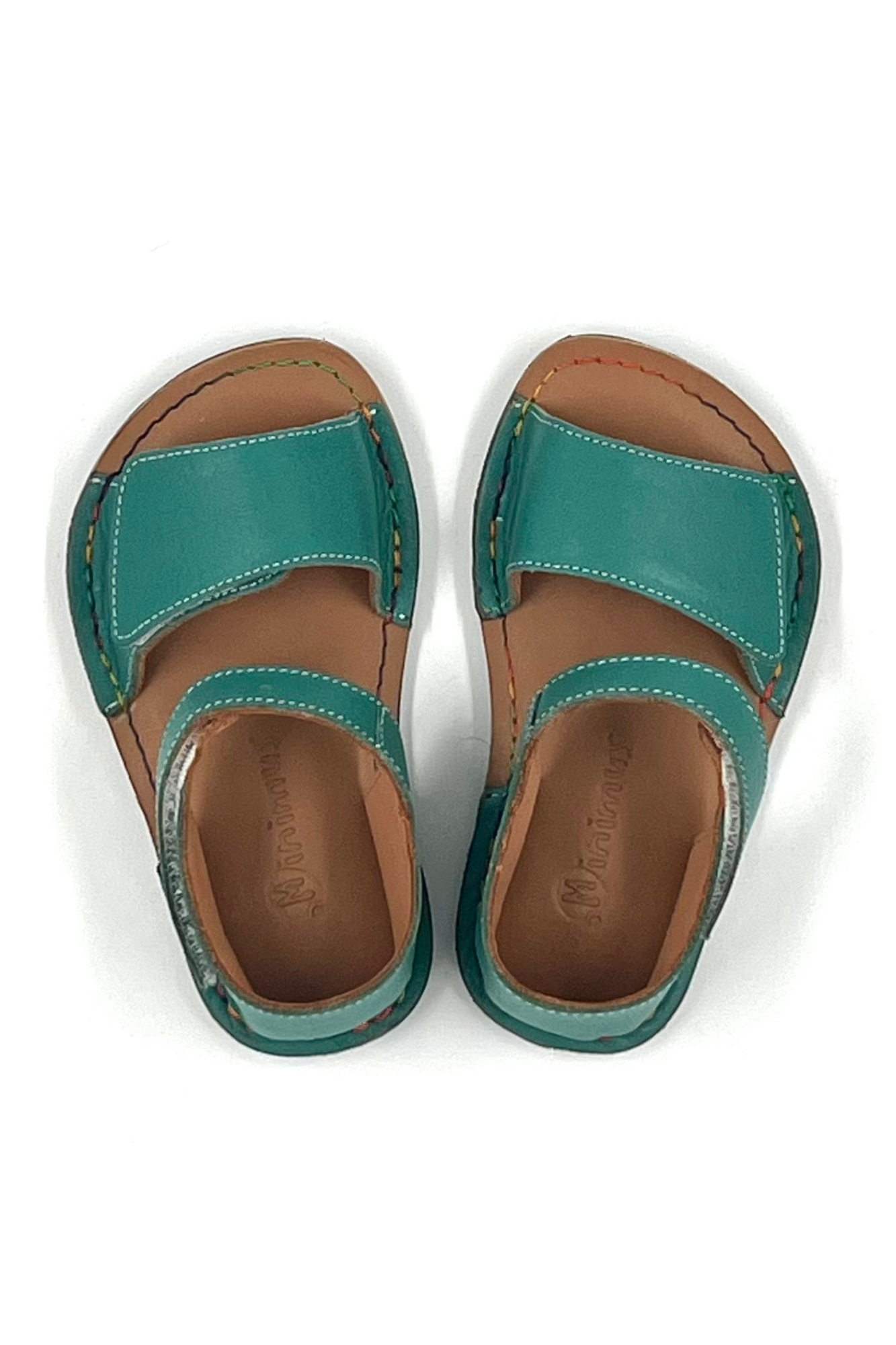 Barefoot Leather Sandals for Kids "Sparrow" (teal)