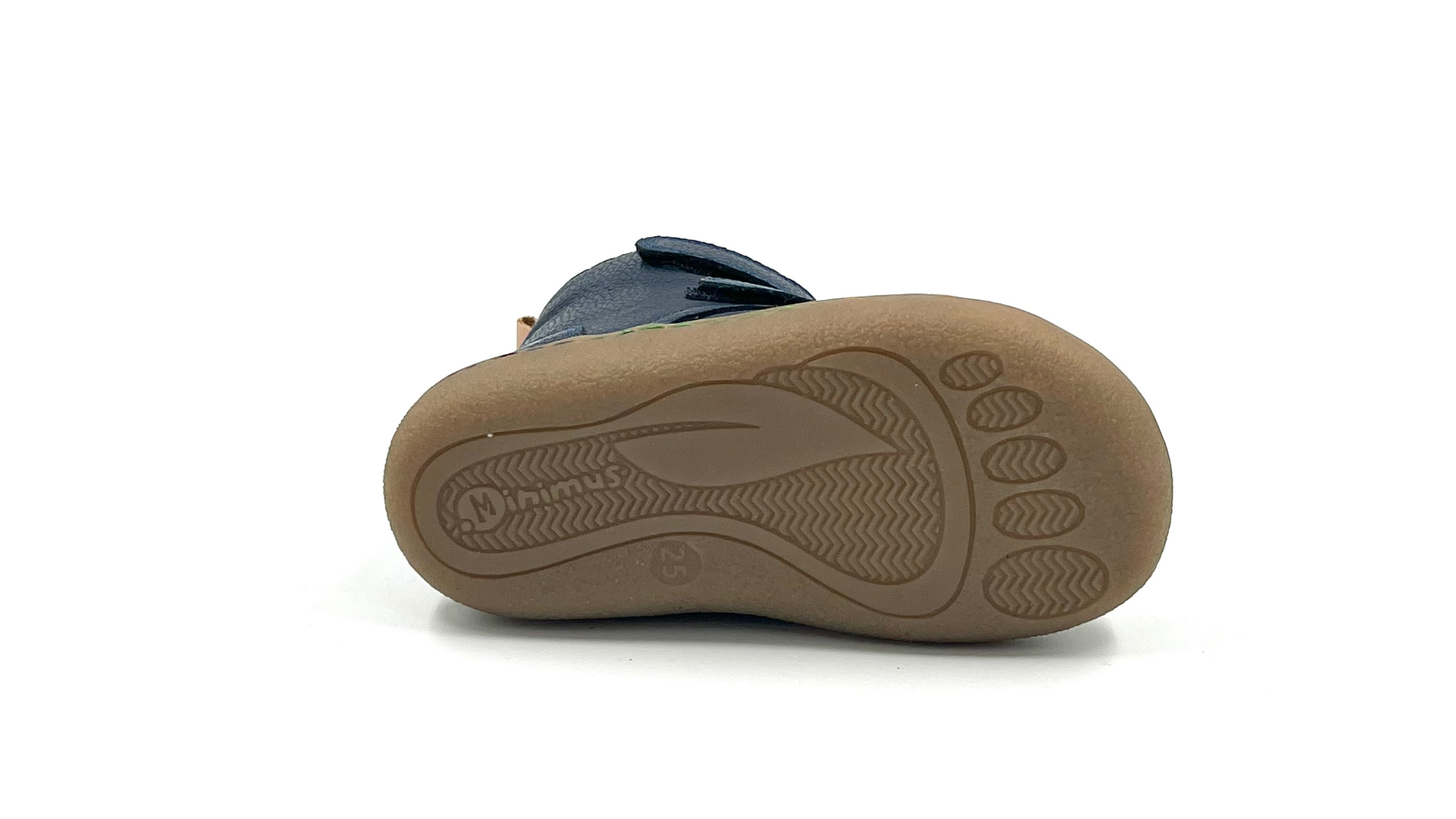 Barefoot Leather Winter Boots for Kids "Robin 2" (navy)