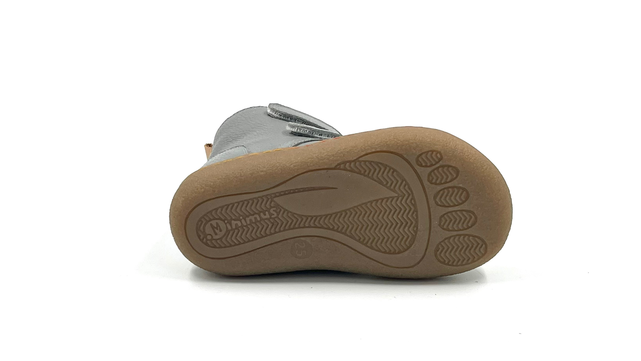 Barefoot Leather Winter Boots for Kids "Robin 2" (grey)