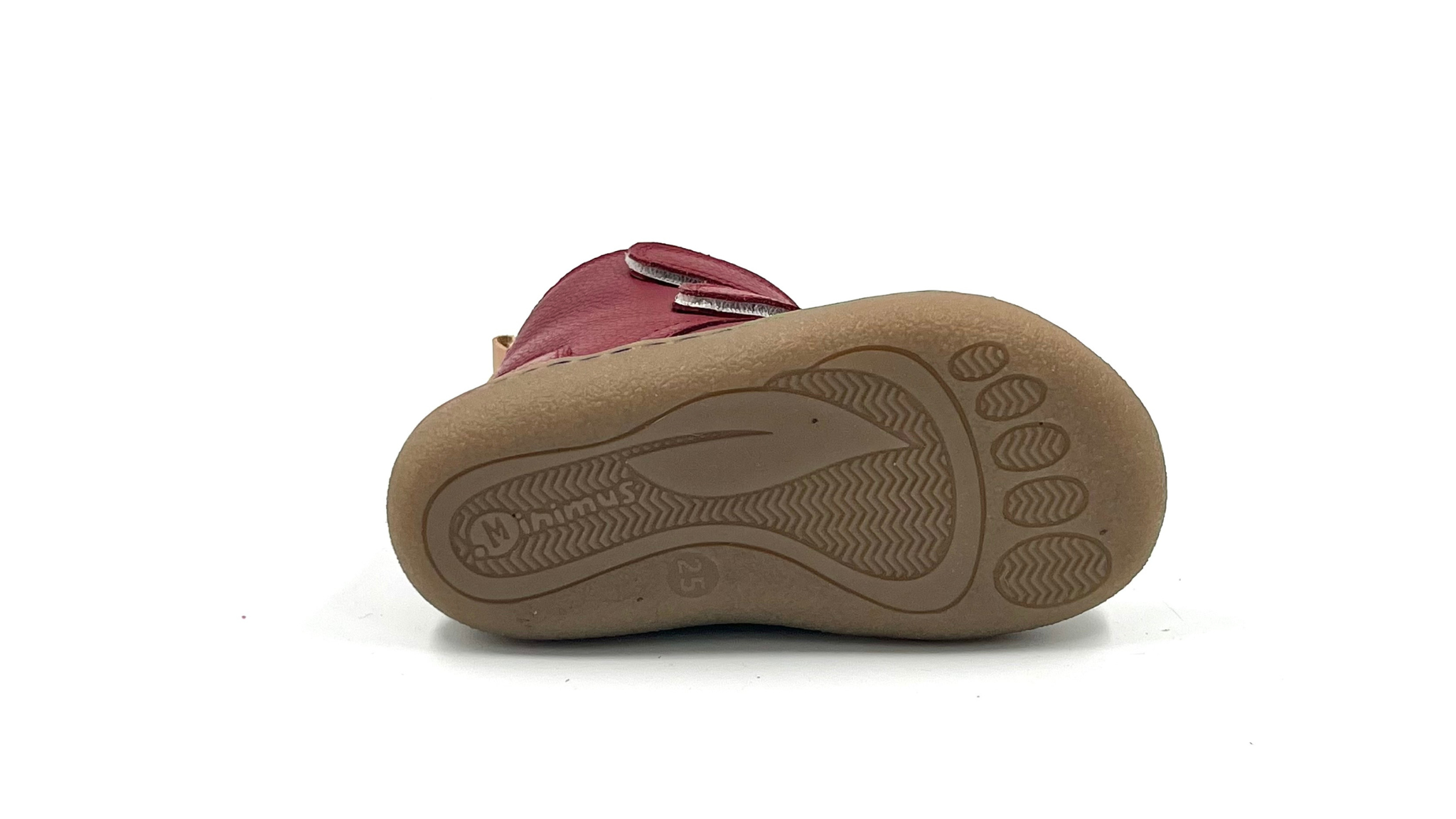 Barefoot Leather Winter Boots for Kids "Robin 2" (red)