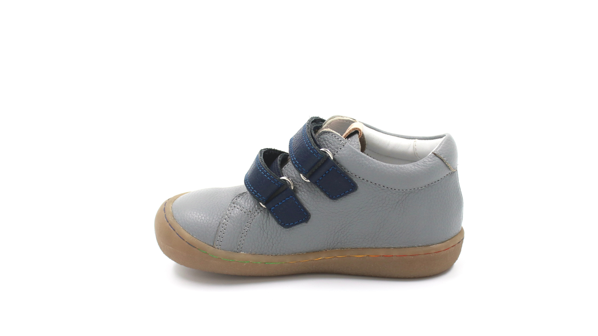 Barefoot Leather Ankle Boots for Kids "Roller" (grey)