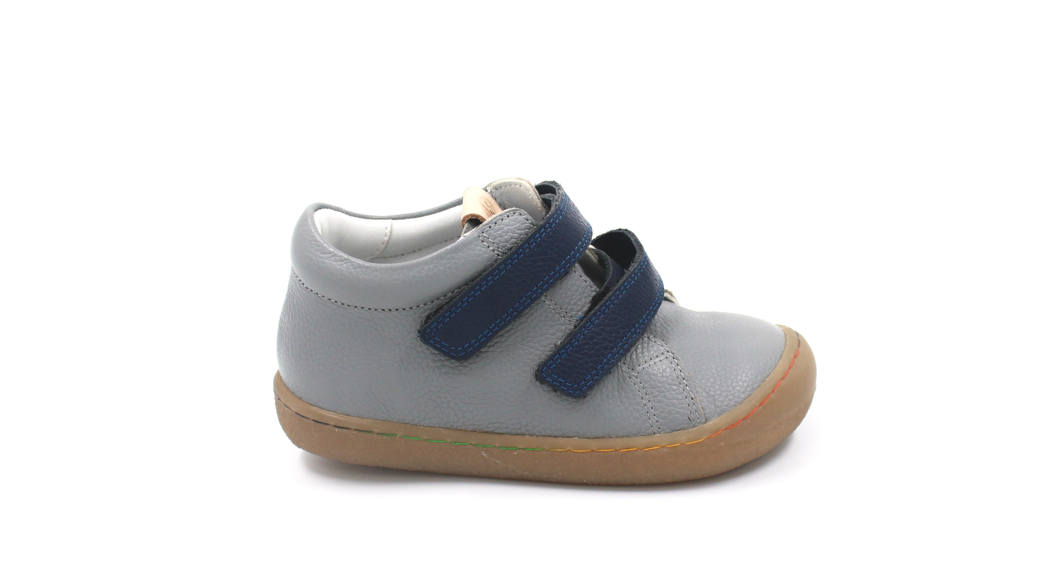 Barefoot Leather Ankle Boots for Kids "Roller" (grey)