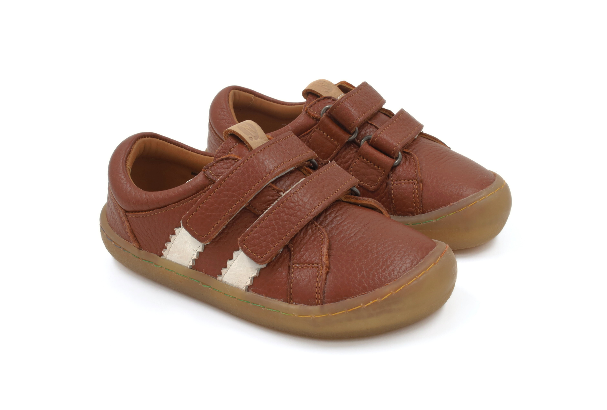 Barefoot Leather Sneakers for Kids "Woodpecker" (tan)