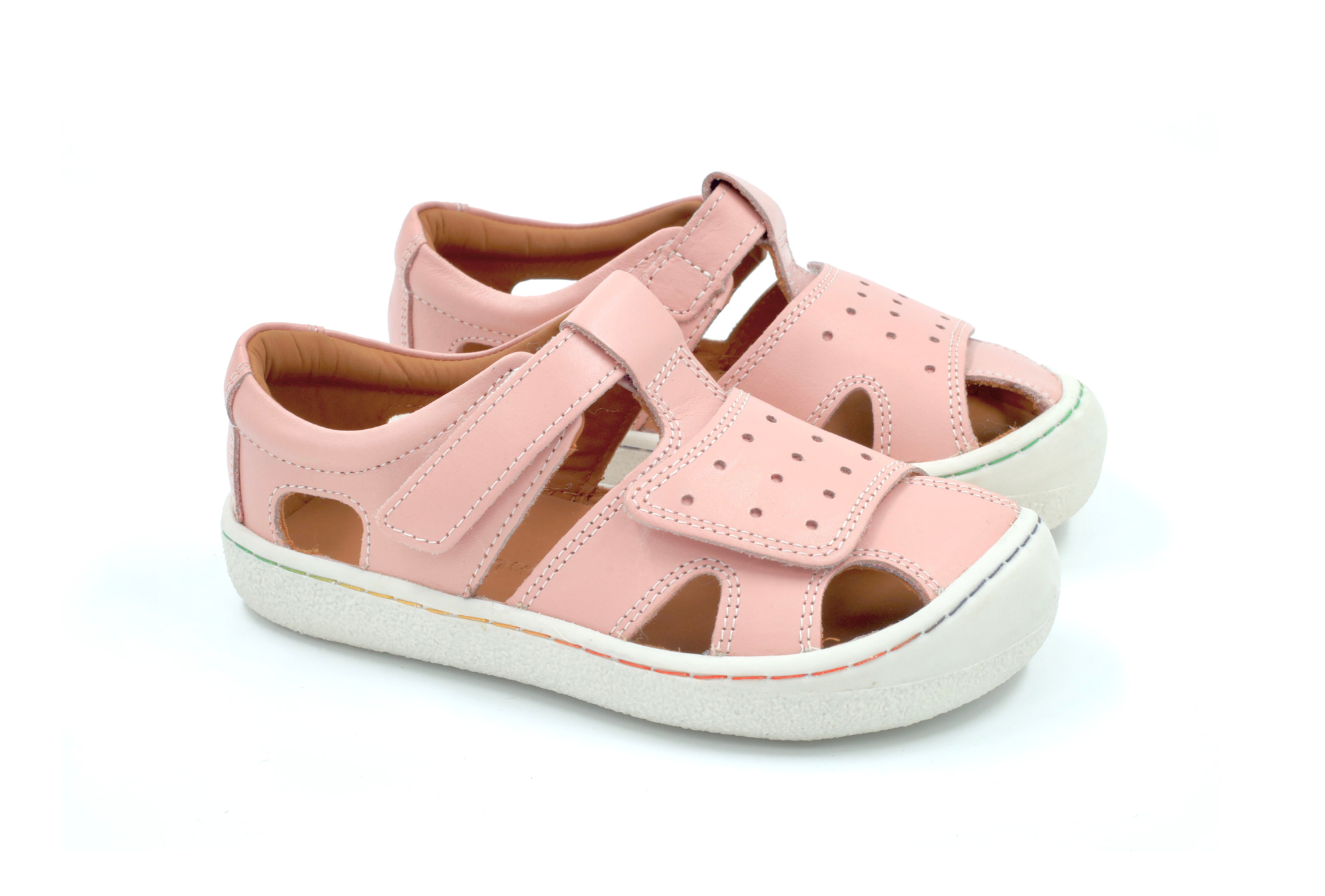 Barefoot Leather Sandals for Kids "Sanderling NEW" (pink)