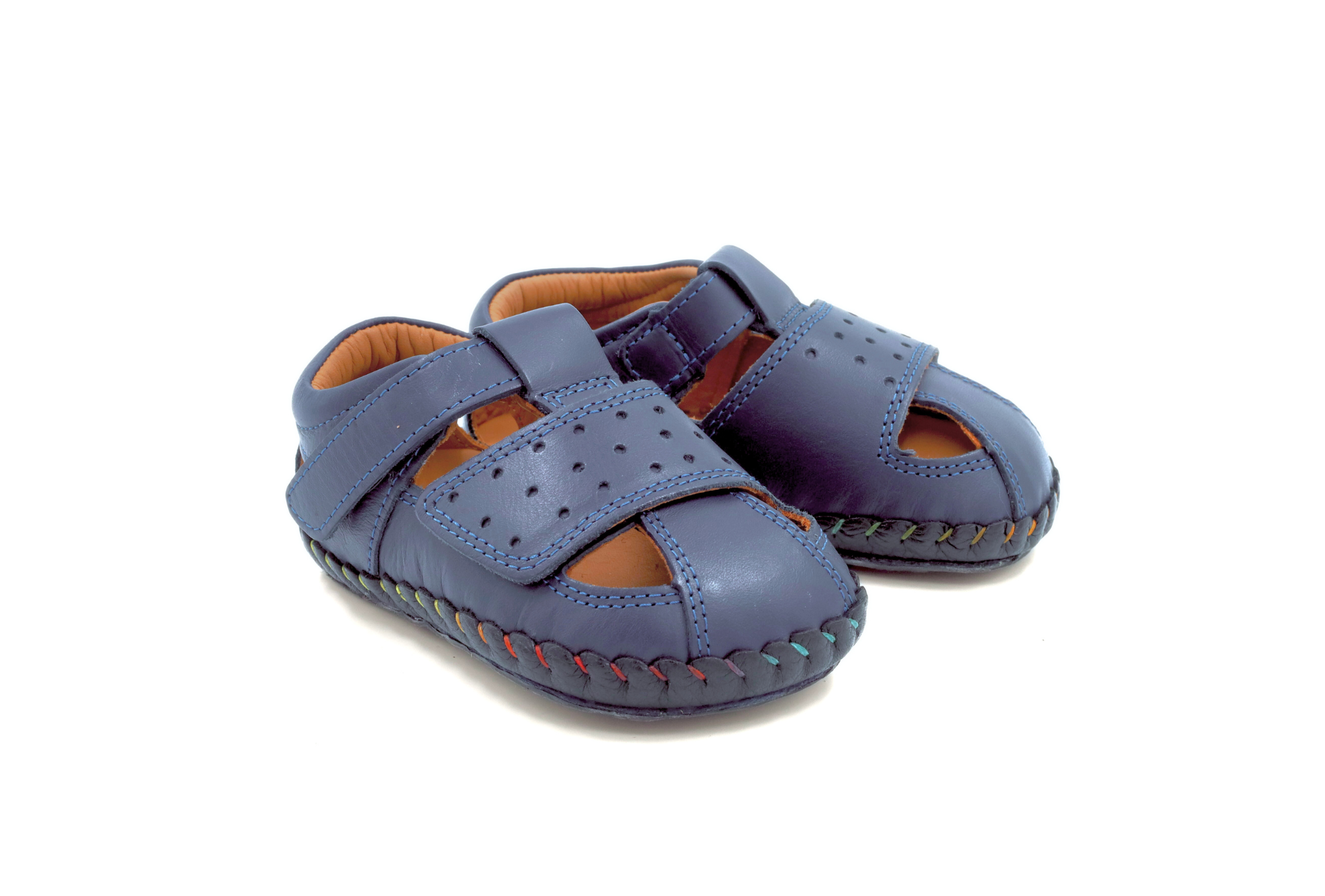 First-walker Barefoot Sandals "Little Sanderling" (navy)