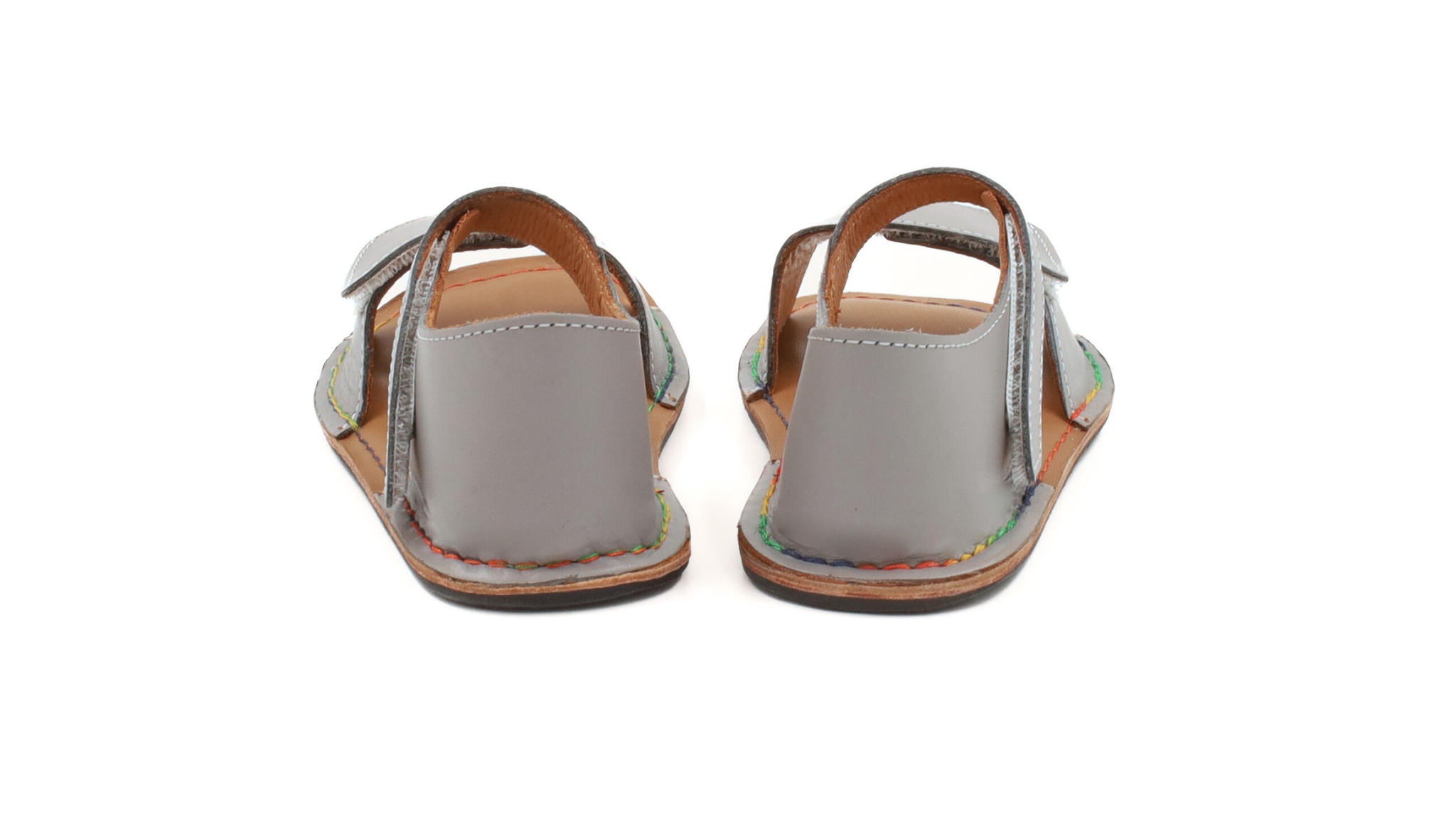 Barefoot Leather Sandals for Kids "Sparrow" (grey)