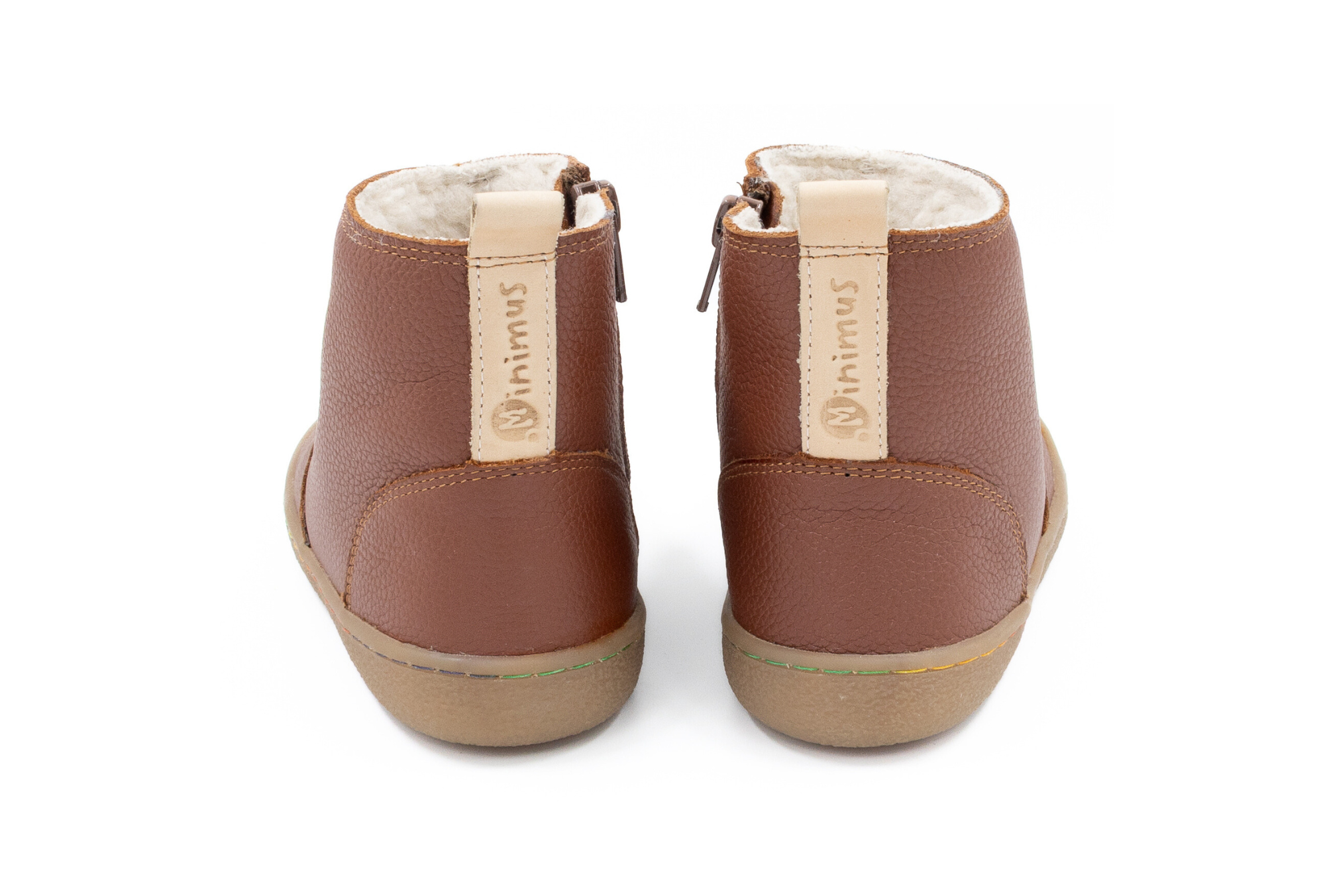 Barefoot Leather Winter Boots for Kids "Bear Boots" (tan)