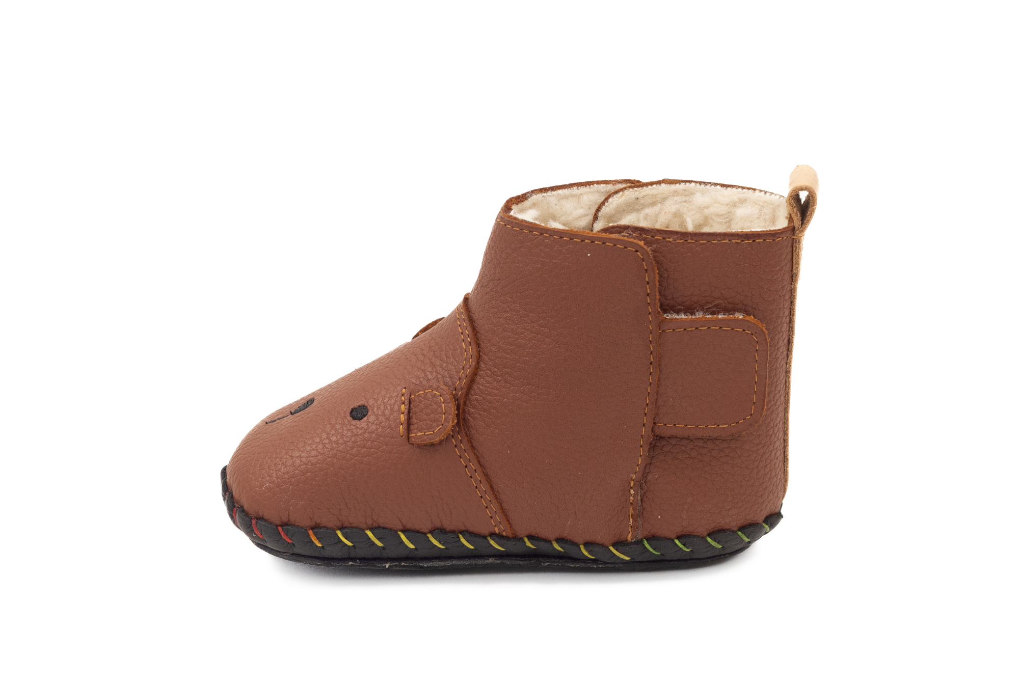 First-walker Barefoot Winter Booties "Little Bear" (tan)