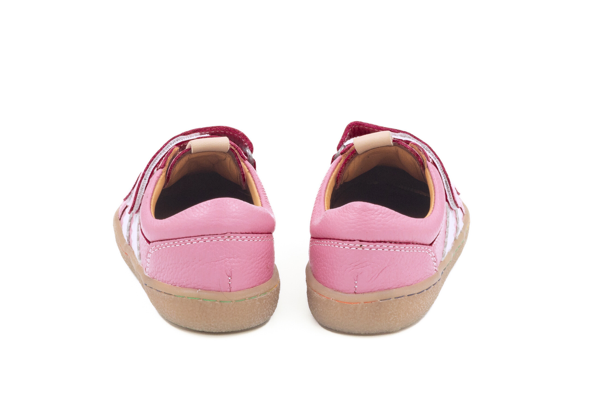 Barefoot Leather Sneakers for Kids "Woodpecker" (bright pink)