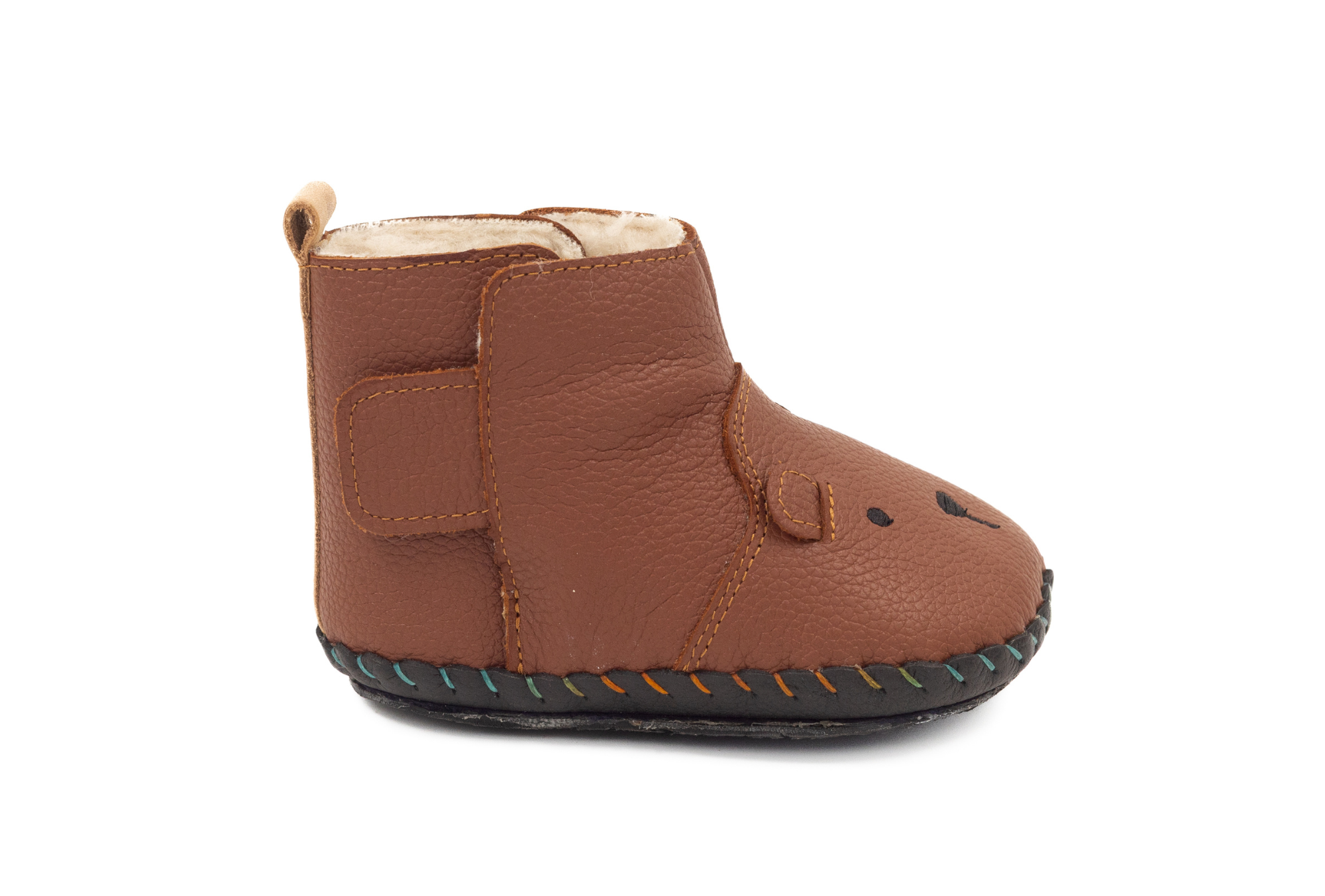 First-walker Barefoot Winter Booties "Little Bear" (tan)