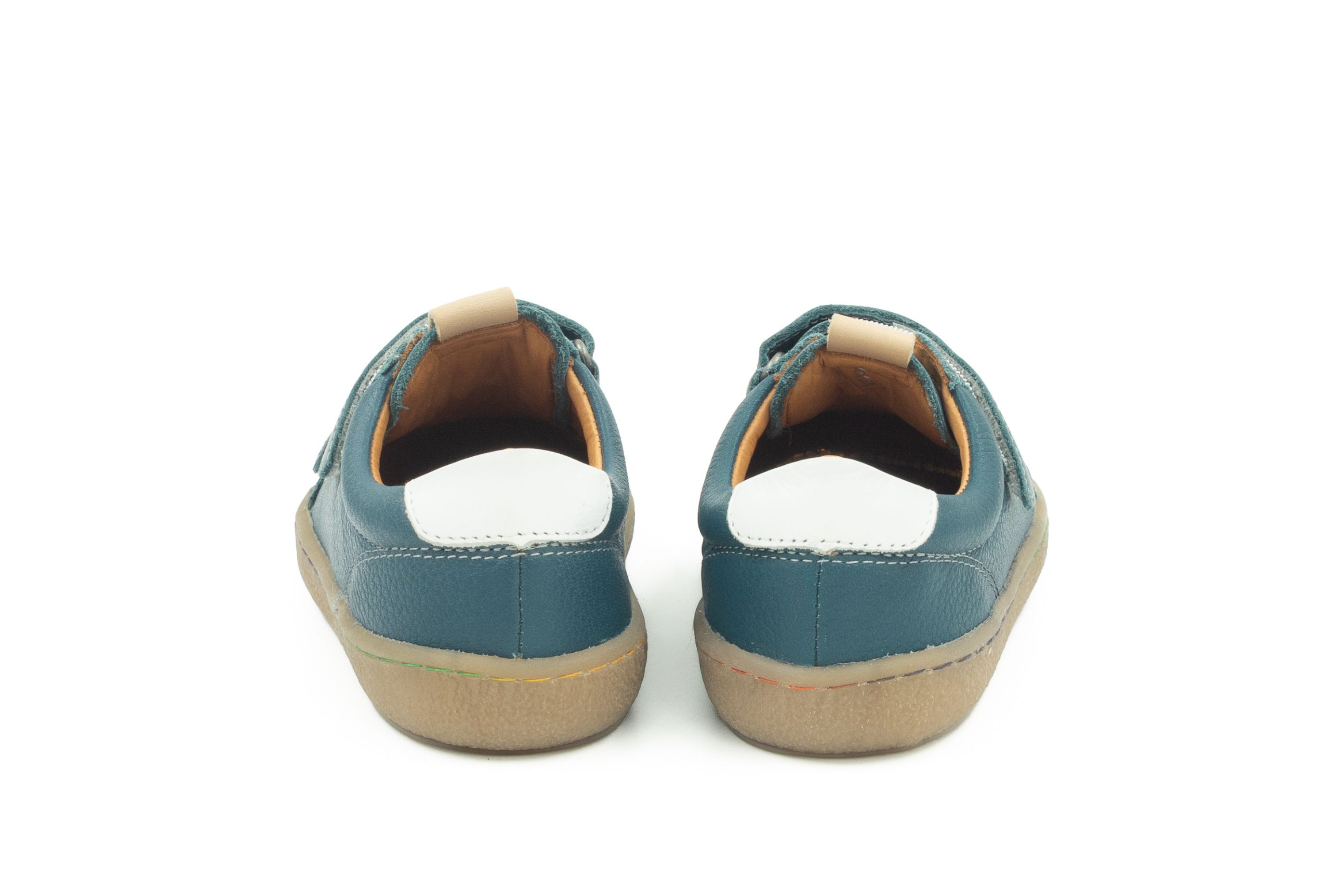Barefoot Leather Sneakers for Kids "Snipe" (transformative teal)