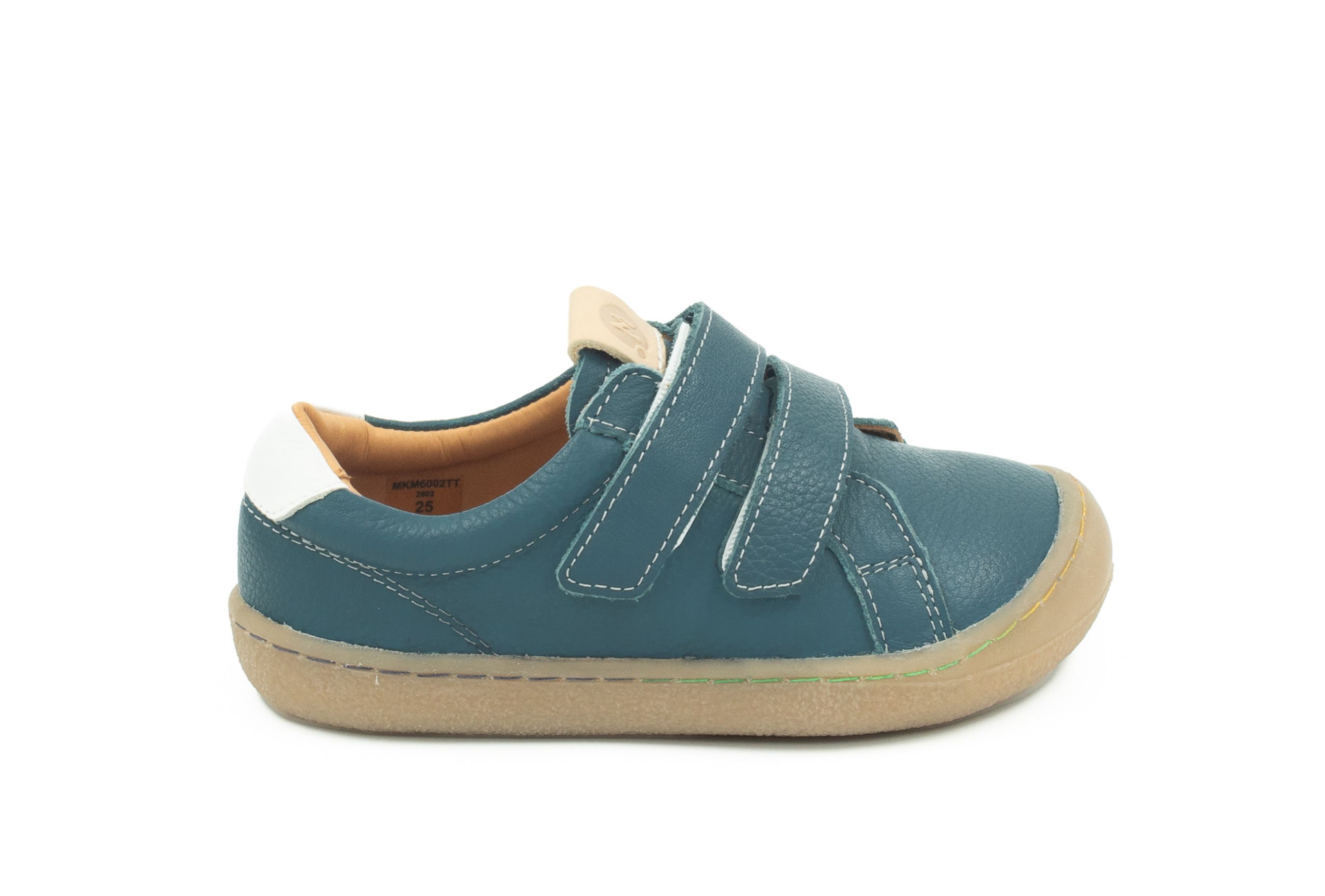 Barefoot Leather Sneakers for Kids "Snipe" (transformative teal)