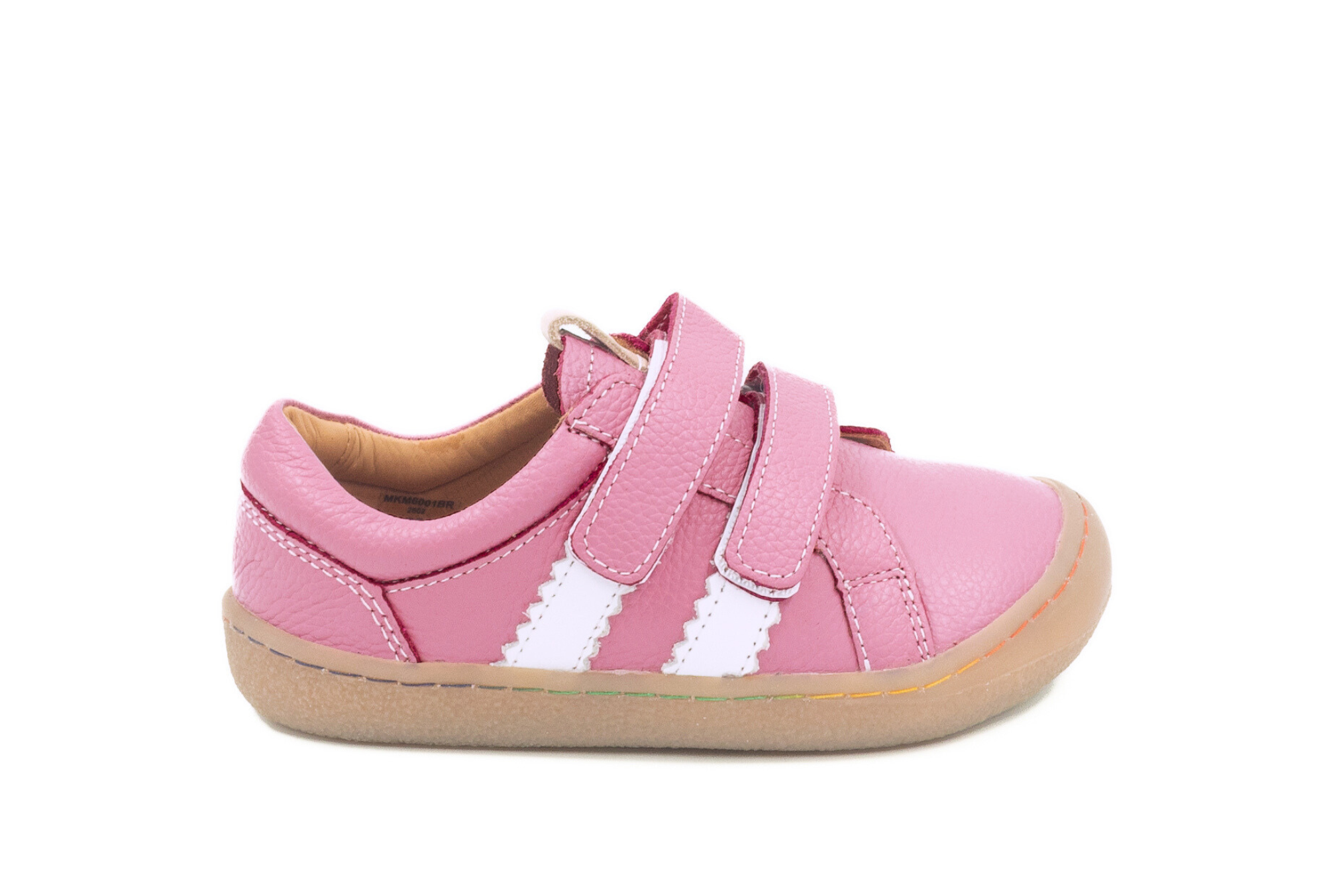 Barefoot Leather Sneakers for Kids "Woodpecker" (bright pink)