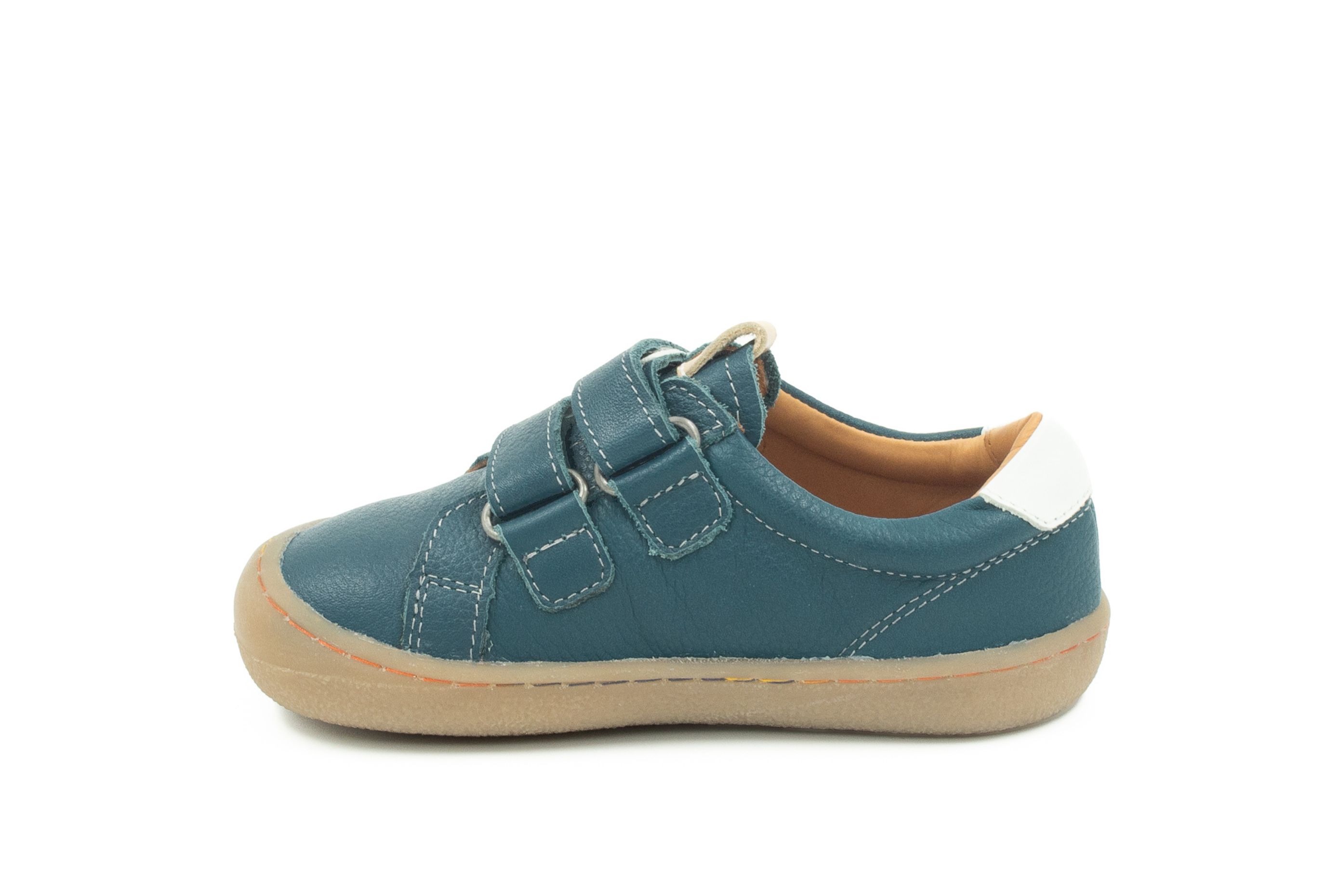 Barefoot Leather Sneakers for Kids "Snipe" (transformative teal)