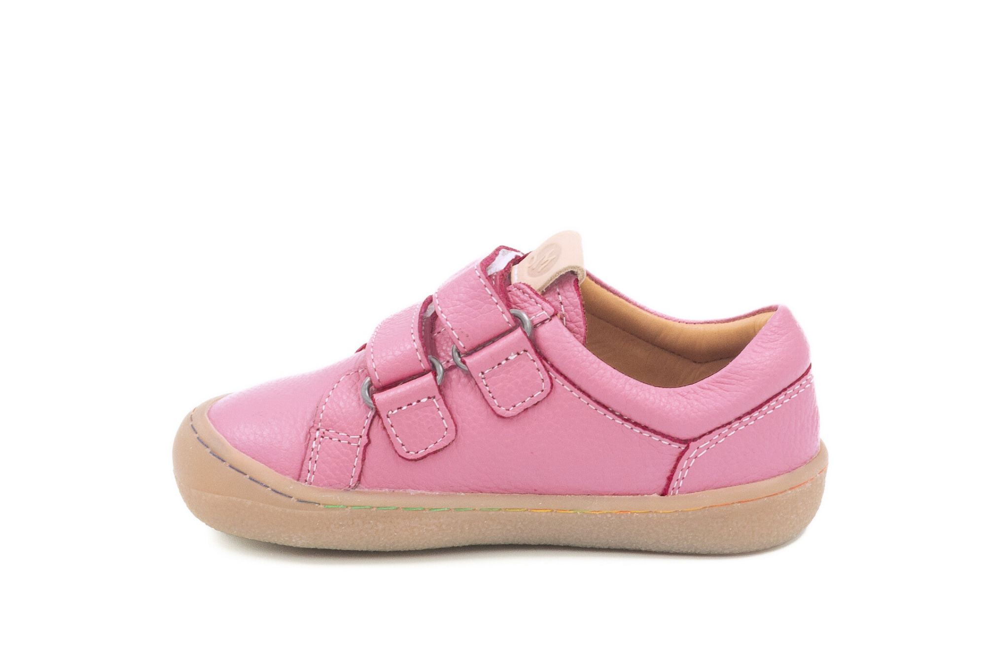 Barefoot Leather Sneakers for Kids "Woodpecker" (bright pink)