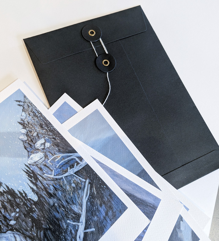 Ensemble de 4 cartes d'art