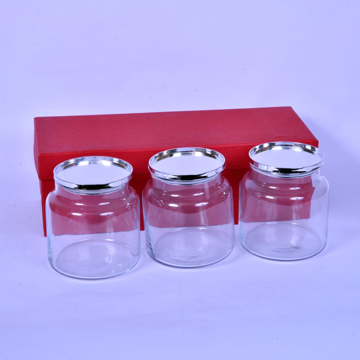 Ensemble de 3 bocaux en verre