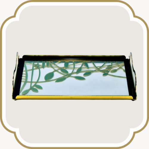 Plateau à motif floral