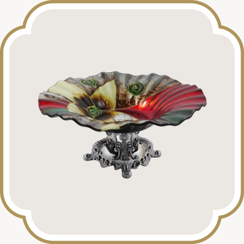 Coupe florale en verre 