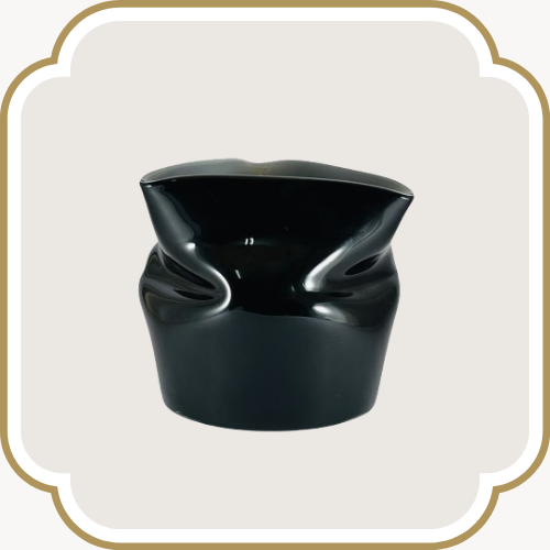 Vase noir en verre souflé