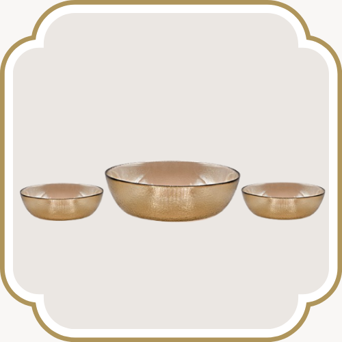 Ensemble de bols en verre simple - Bronze