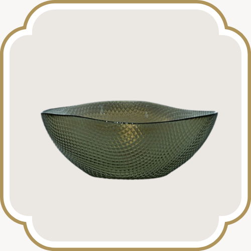 Ensemble de bols en verre en carreaux - Noir