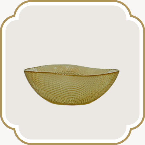 Ensemble de bols en verre en carreaux - Bronze
