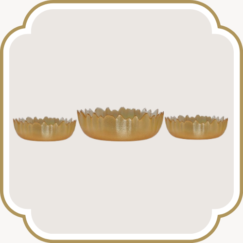 Ensemble de bols en verre vague - Bronze