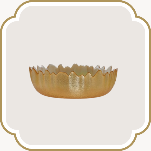 Ensemble de bols en verre vague - Bronze