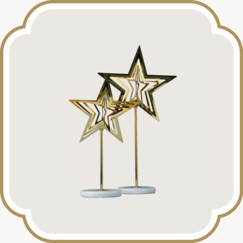 Ensemble de 2 décors en forme d'étoile
