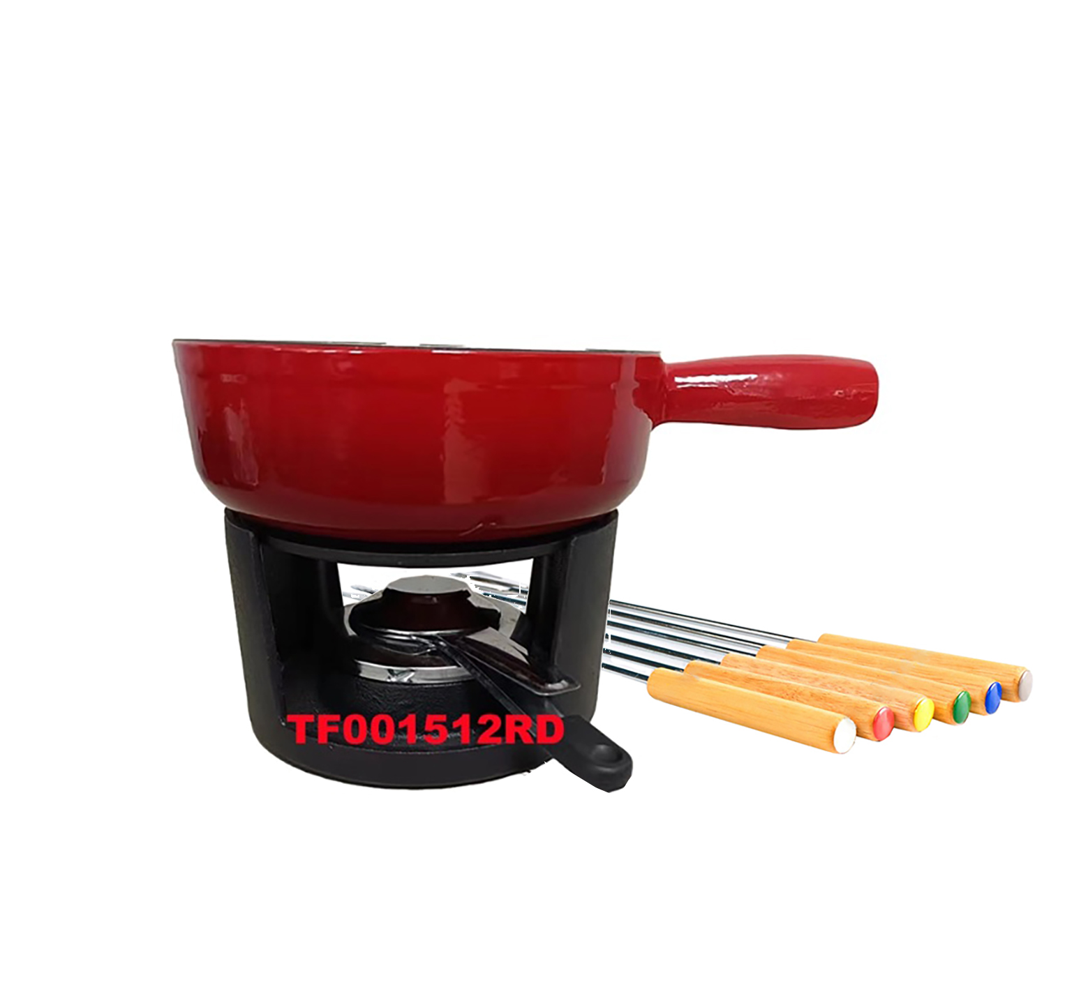 10 PCS CAST IRON CHEESE FONDUE SET