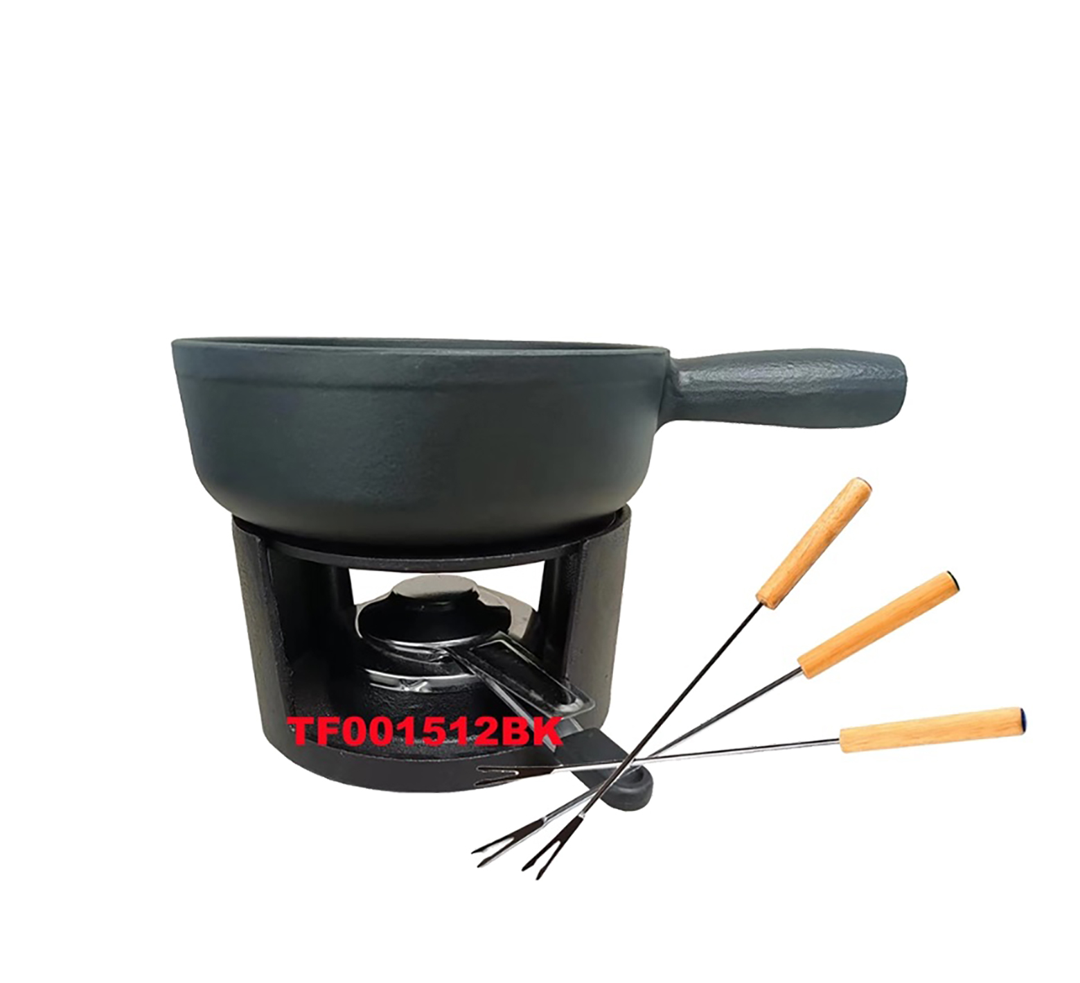 10 PCS CAST IRON CHEESE FONDUE SET