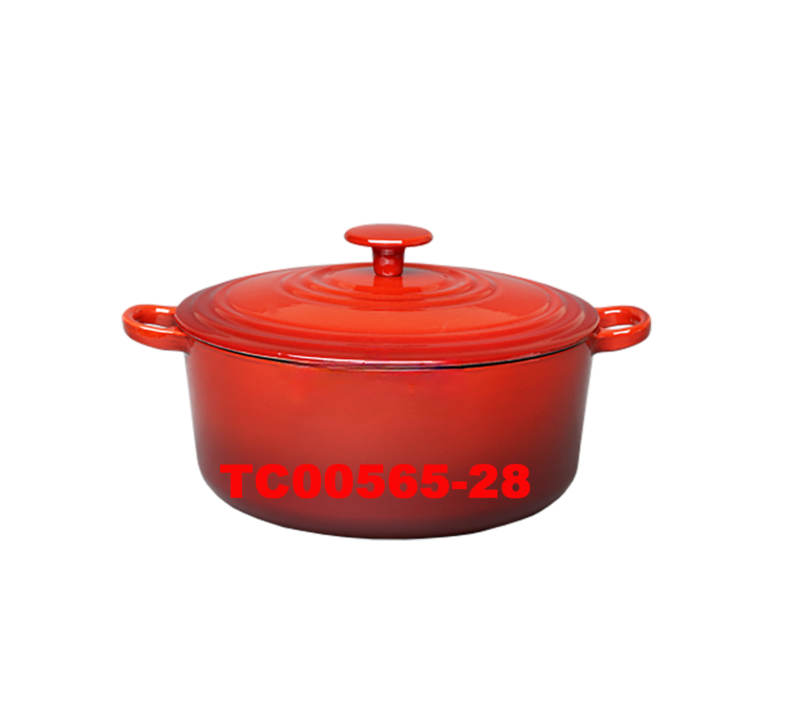 28 CM CAST IRON ROUND CASSEROLE