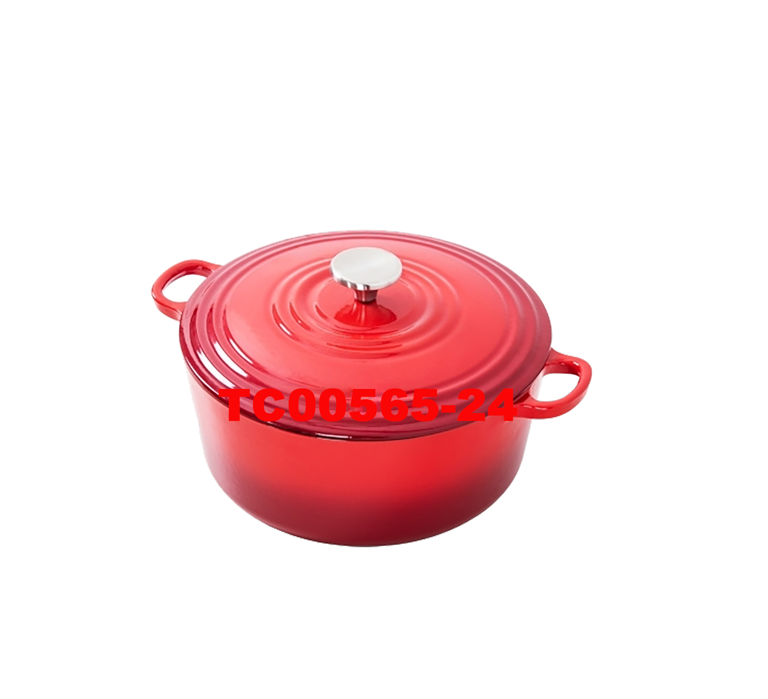 24 CM CAST IRON ROUND CASSEROLE