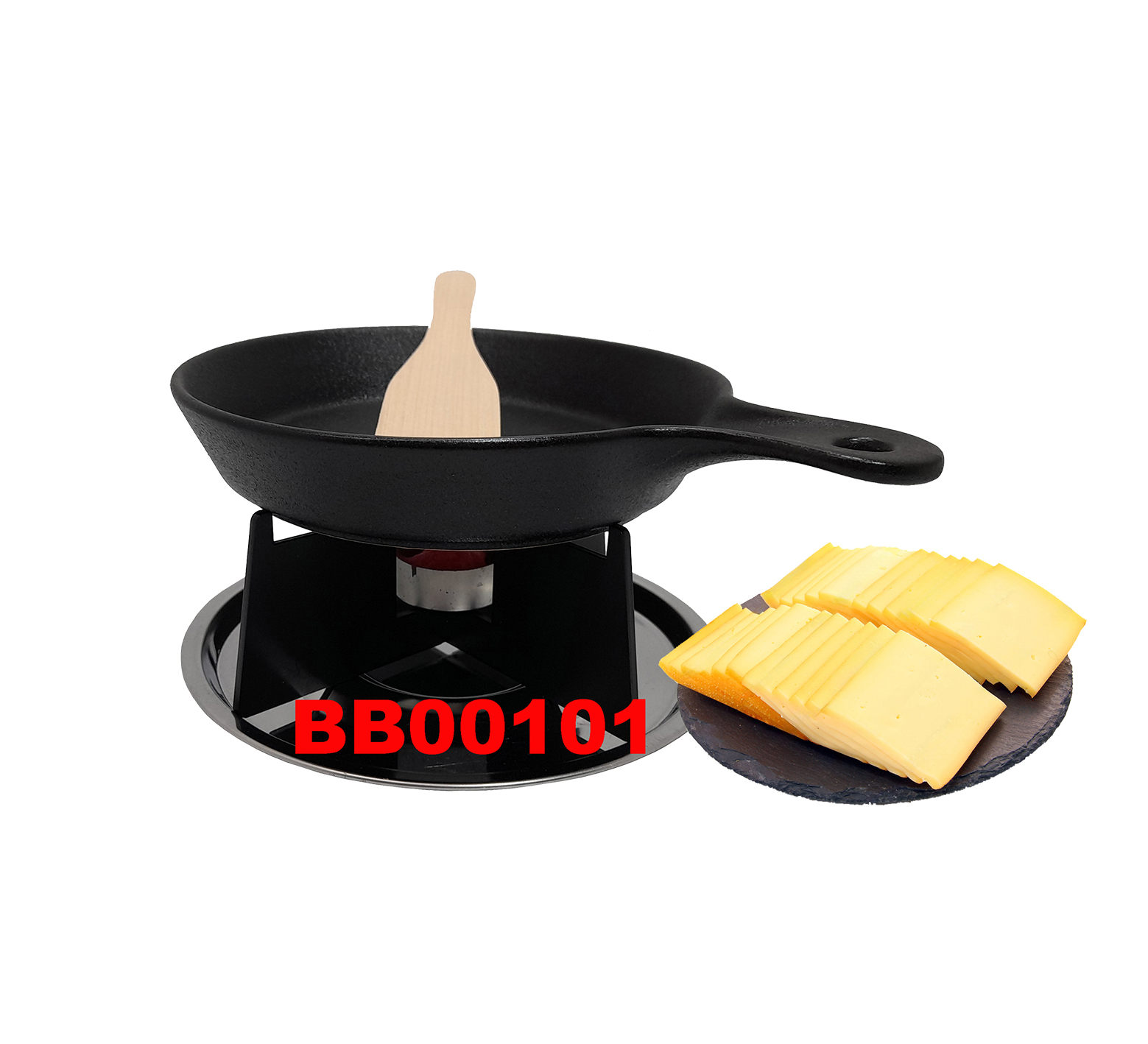5 PCS BLACK CERAMIC RACLETTE SET
