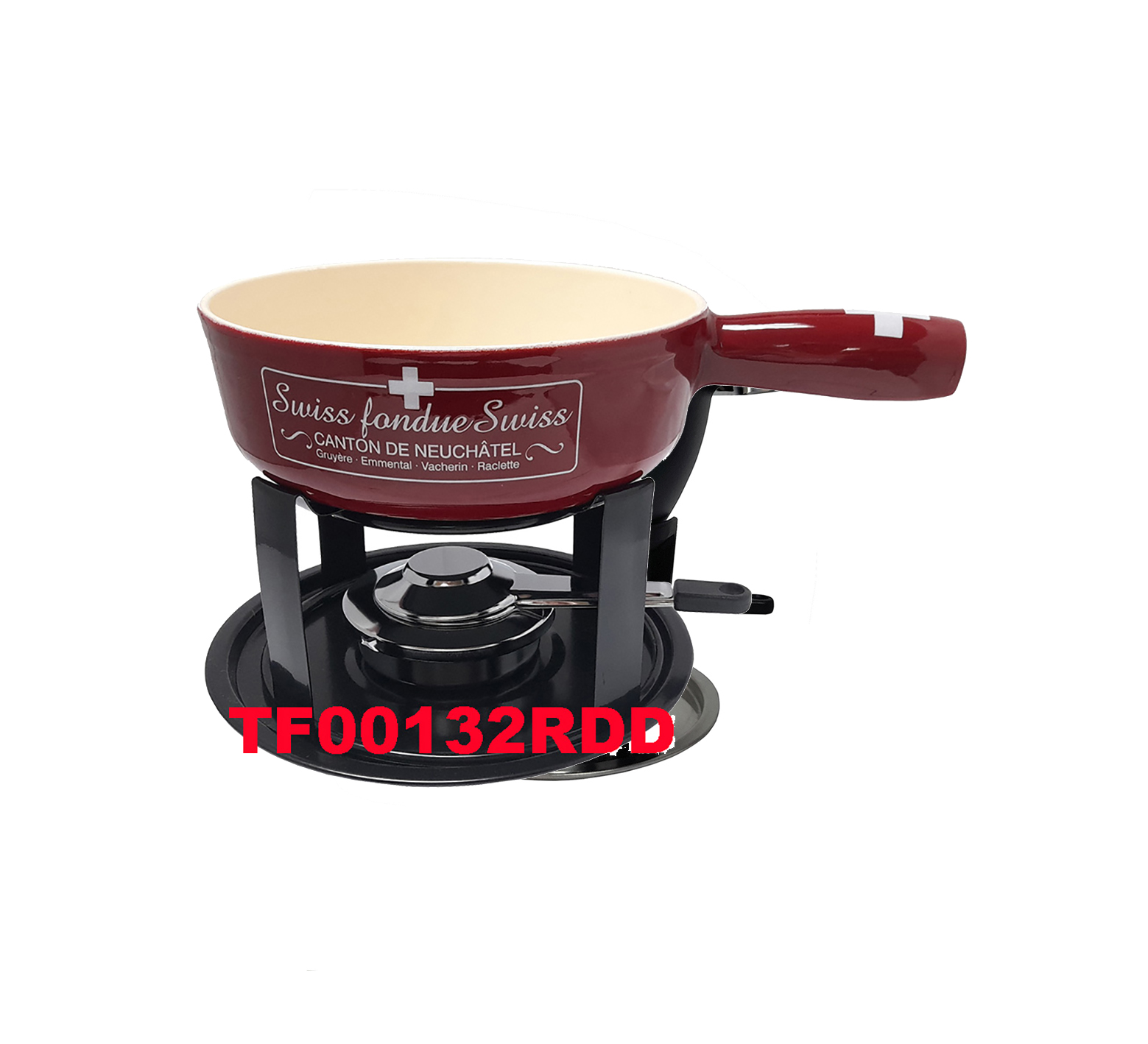 10 PCS CAST IRON CHEESE FONDUE SET