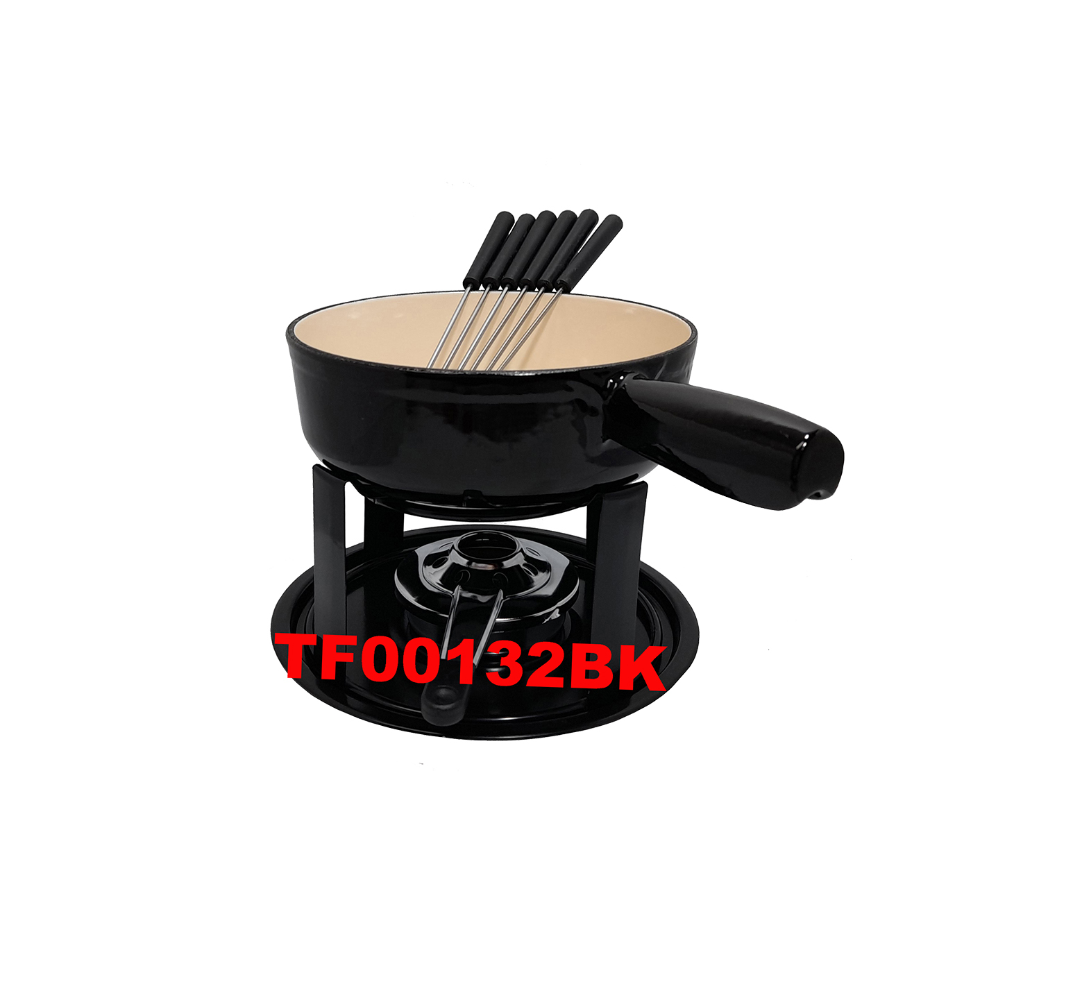 10 PCS CAST IRON CHEESE FONDUE SET