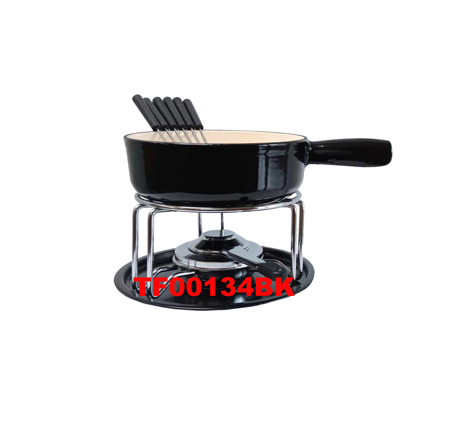 10 PCS CAST IRON CHEESE FONDUE SET