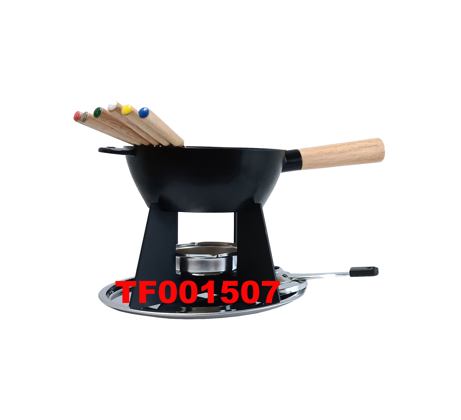 12 PCS CAST IRON CHEESE BAKER & FONDUE SET