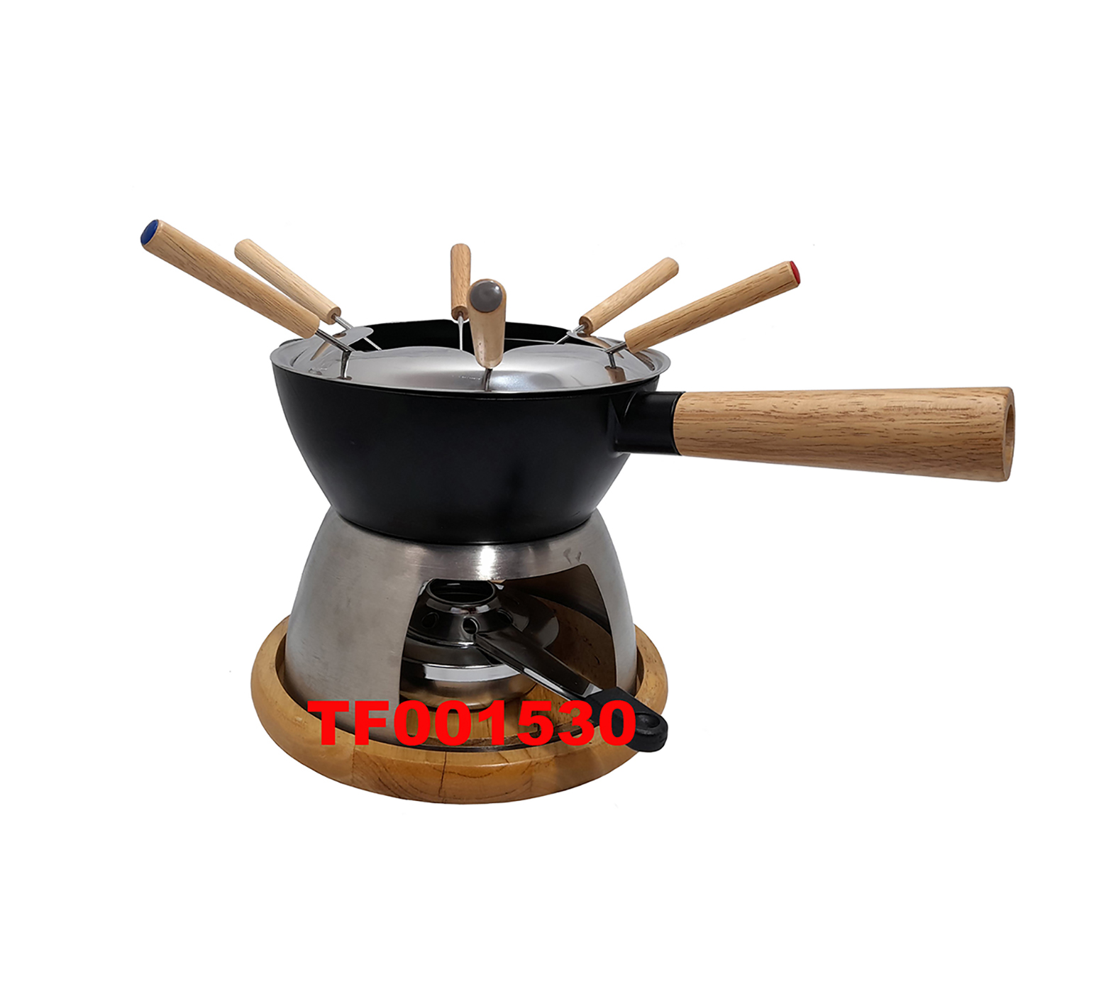 11 PCS CAST IRON CHEESE FONDUE SET