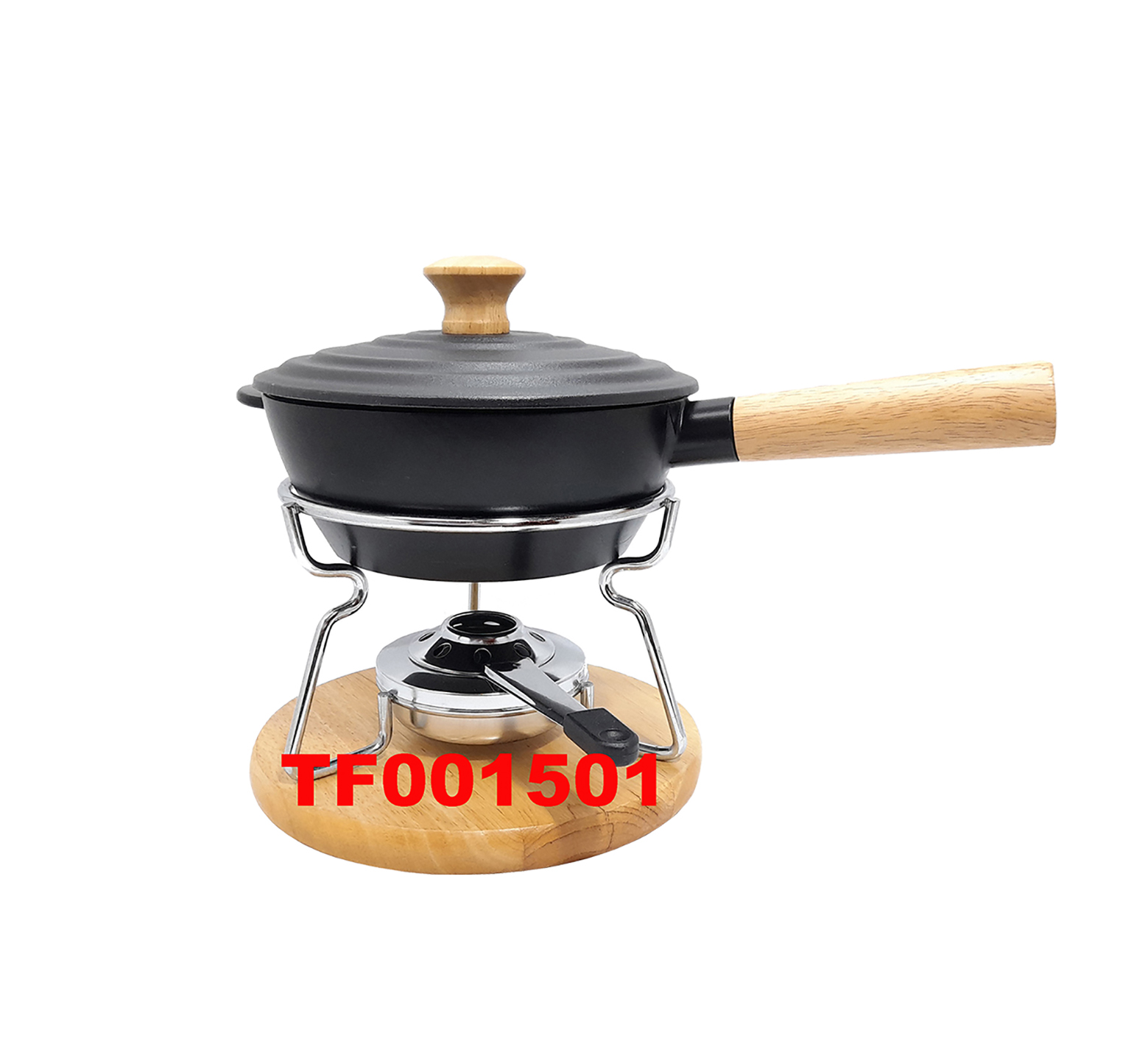 12 PCS CAST IRON CHEESE BAKER & FONDUE SET