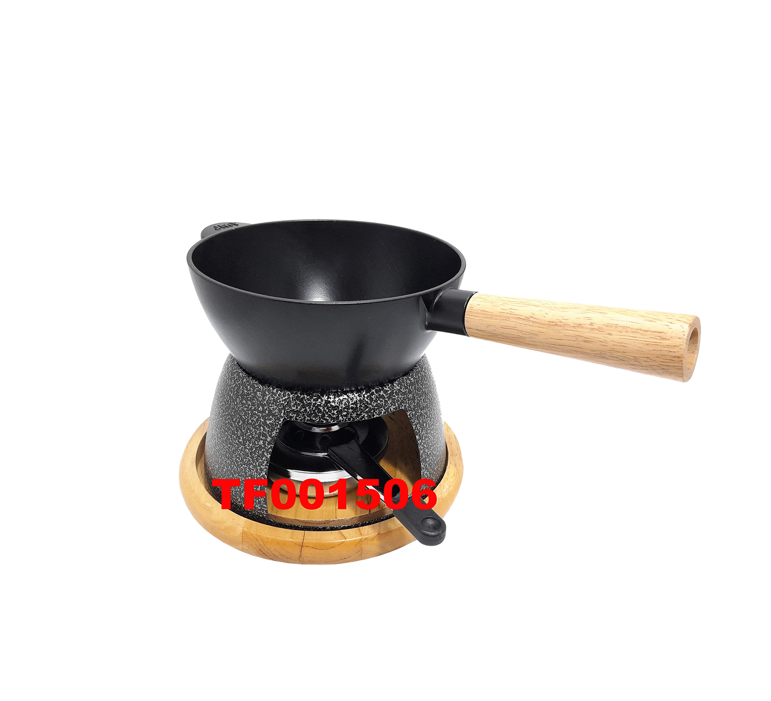 11 PCS CAST IRON CHEESE BAKER & FONDUE SET