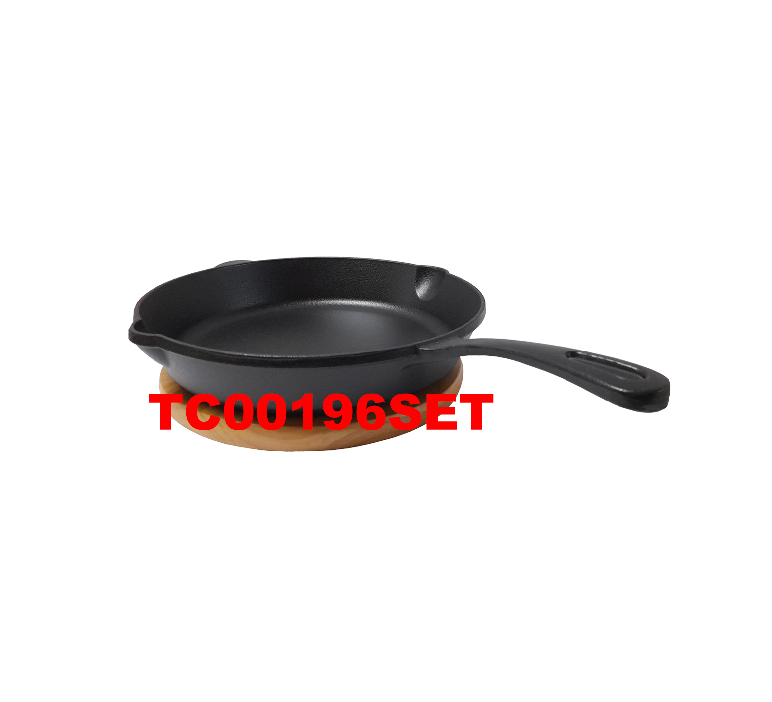 4 PCS CAST IRON COVER FRY PAN SET